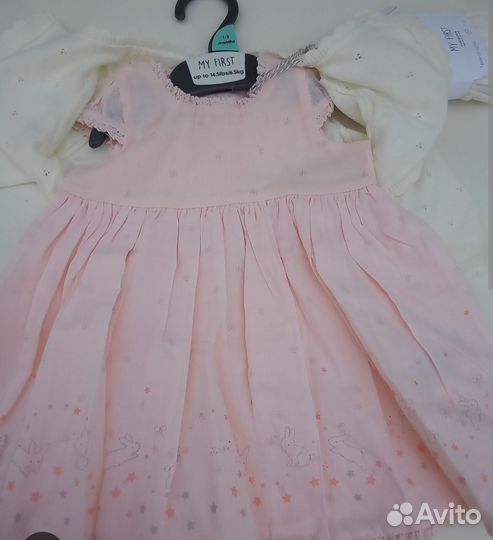 Новое платье 3 в 1,Mothercare, 1-3 мес., 62 см