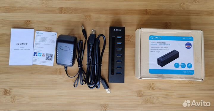 Разветвитель USB 3.0 Orico A3H7 7 портов, алюминий