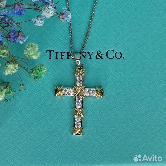 Подвеска крестик Tiffany