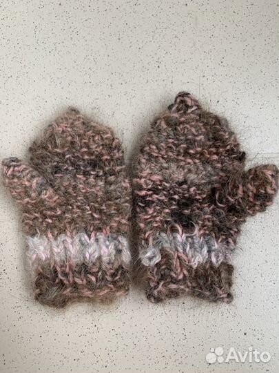 Варежки из собачьей шерсти детские