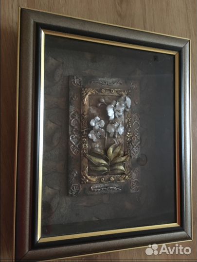 Кованная картина в стекле