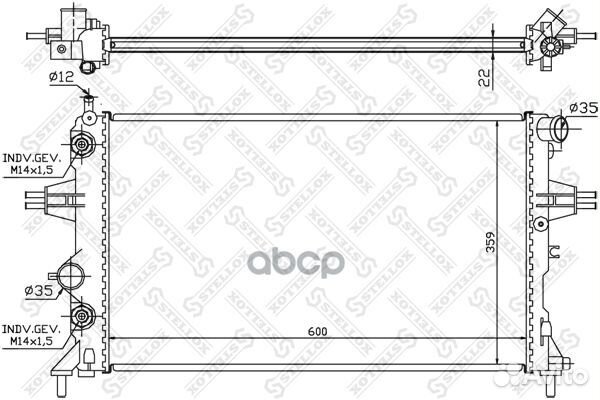 1025062SX радиатор системы охлаждения Opel Ast