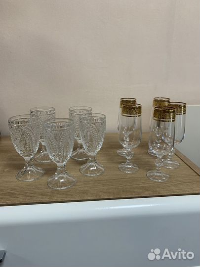 Фужеры Чехия богемия и СССР