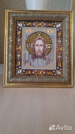 Вышью на заказ иконы и картины бисером и камнями