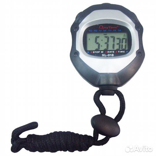 Секундомер электронный, серебристый, 6 разрядный