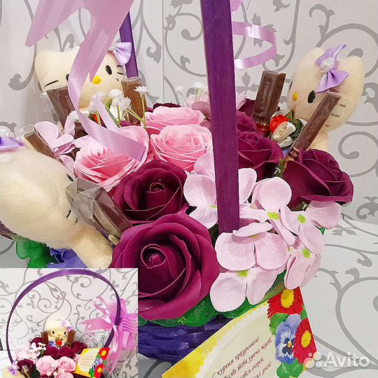Букет цветов из мыла