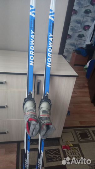 Лыжи беговые размер 160 с ботинками р.35