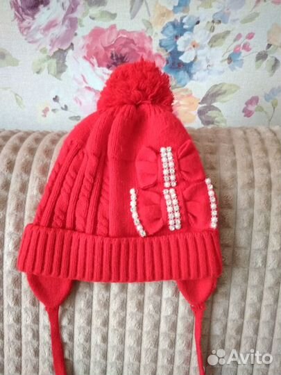 Нарядная шапка для девочки, весна-осень