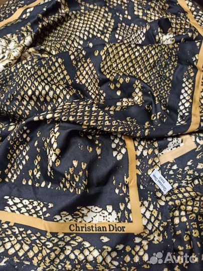 Платок christian dior шелк 95см италия