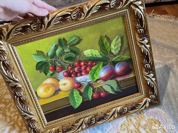 Картина маслом на холсте (натюрморт)