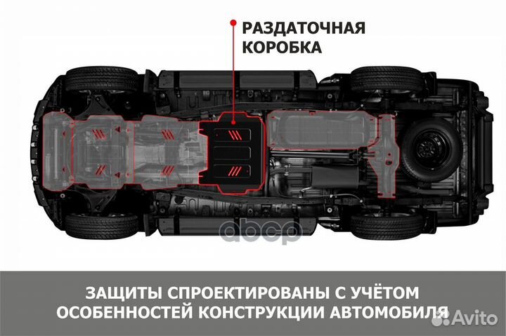 Защита раздаточной коробки с крепежом mitsubishi: