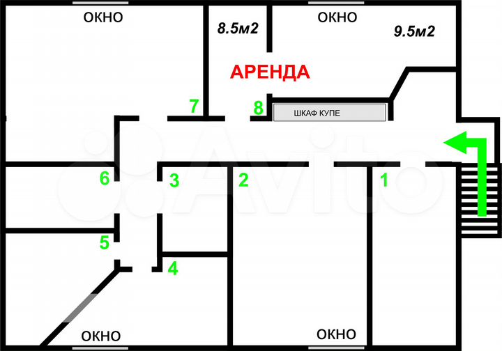 Офис, 18 м²