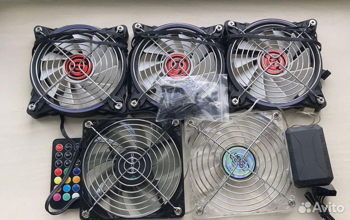 RGB вентиляторы 120мм с управлением