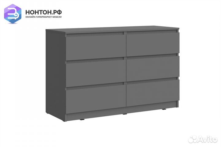 Комод Челси с 6-ю ящиками графит
