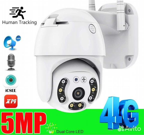 4 G сим карта Wi Fi видеокамера купольная