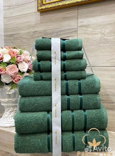 Комплект полотенец из 8 шт. Набор полотенец