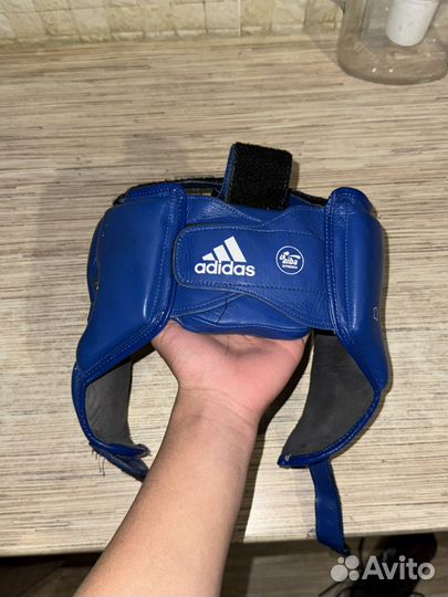 Боксерский шлем adidas aiba синий