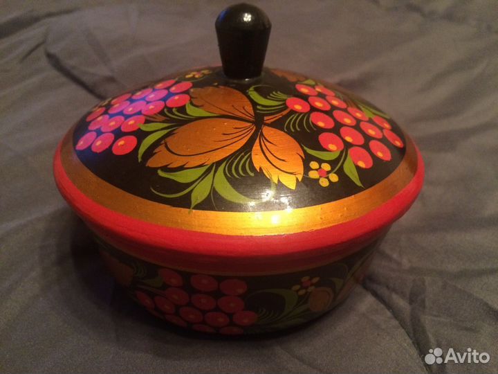 Шкатулка деревянная расписная