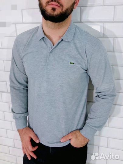 Lacoste polo длинный рукав Большой размер