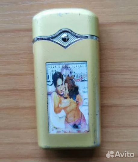 Винтажная газовая зажигалка металл