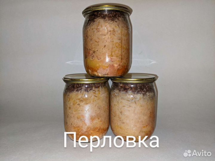 Тушёнка домашняя + каши со свининой