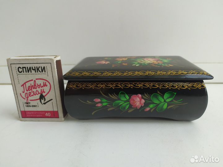 Шкатулка расписная, автор Антипова, СССР