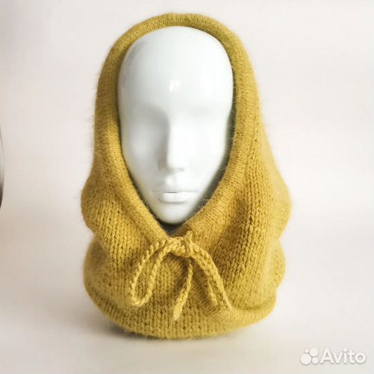 Капюшон Капор женский (ангора)ручная работа