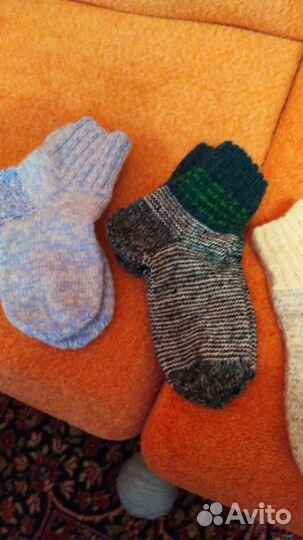 Вязанные шерстяные носки