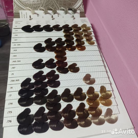 Палитра красок для волос