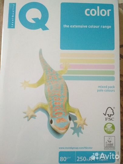 Бумага IQ Premium белая и цветная А4