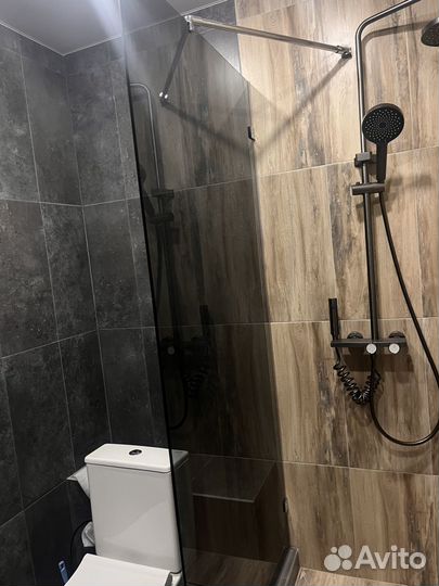 Перегородка для душа стекло тонированное 90