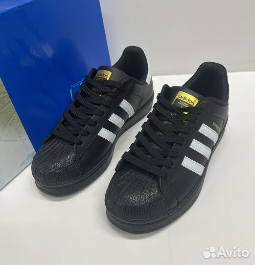 Кроссовки adidas superstar черные