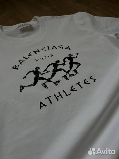 Хлопковая футболка balenciaga athletes lux