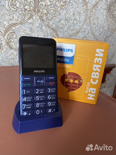 Телефон philips xenium e207 синий