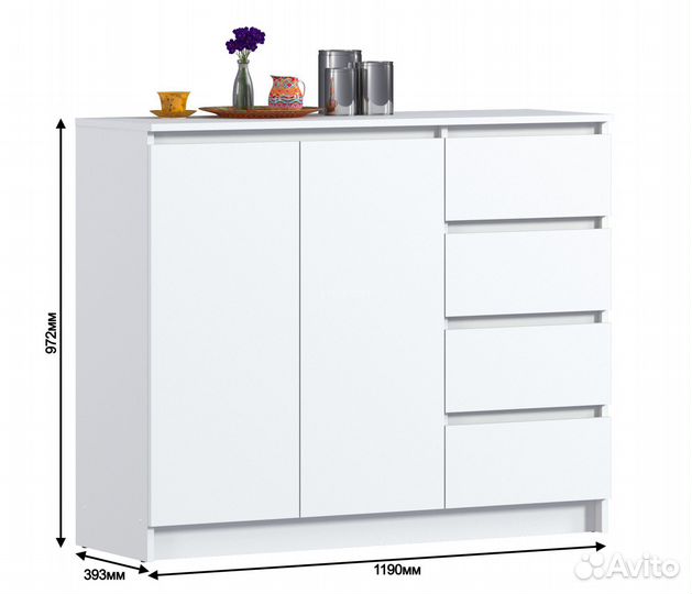 Комод белый новый