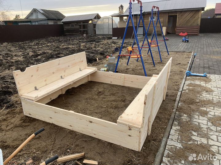 Песочница детская с крышкой