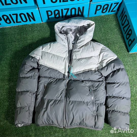 Пуховик Nike Storm-FIT Серый оригинал (poizon)