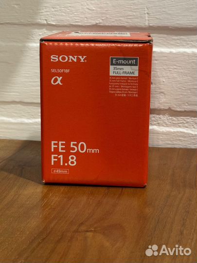 Обьектив Sony FE 50мм F1.8 новый