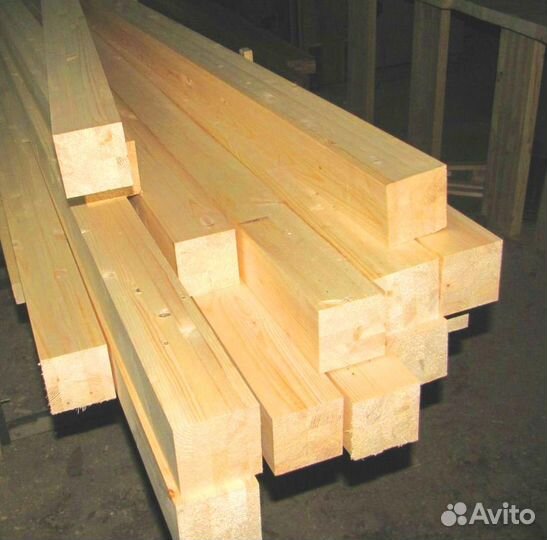 Брус из лиственницы, строганный, натуральный