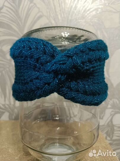 Повязка на голову вязаная