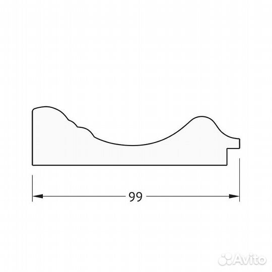 Зеркало Evoform Definite 112х62 BY 3092 в багетно