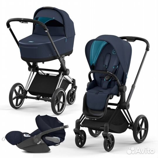 Новая коляска 2в1 Cybex Priam IV Nautical Blue