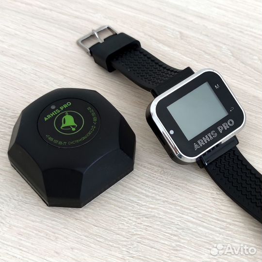 Кнопка вызова официанта модель Бургер с часами