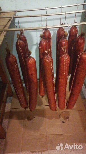 Домашняя колбаса копченая