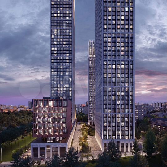 3-к. квартира, 85,5 м², 35/55 эт.