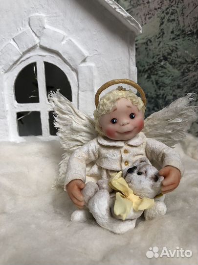 Ватная елочная игрушка