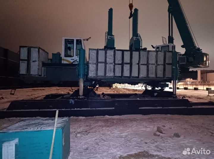 Вдавливание и забивка свай, свайные работы