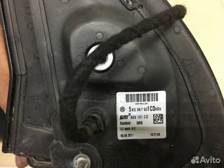 Зеркало левое электрическое Volkswagen Golf