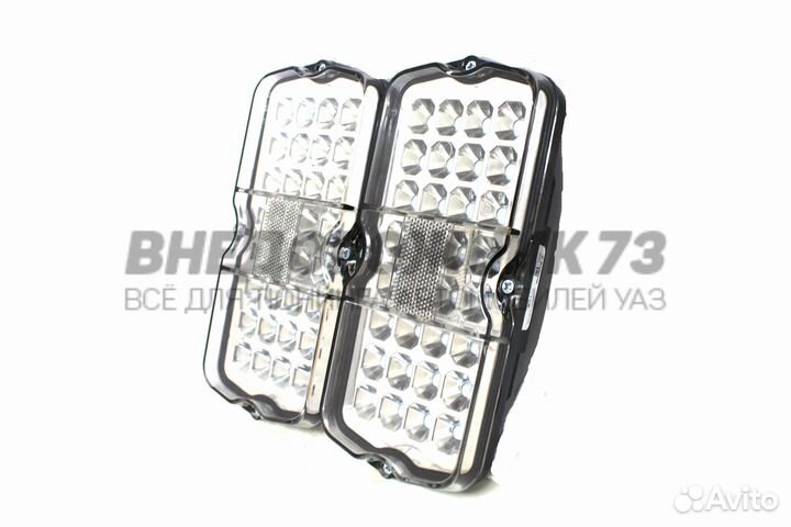 Фонарь задний светодиодный УАЗ (Серый) к-т 2шт