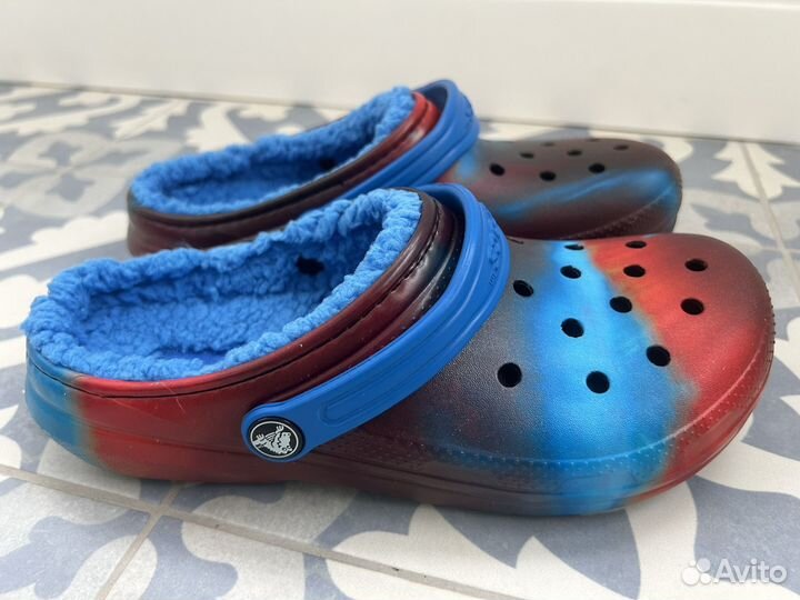 Crocs утепленные сабо j4-6